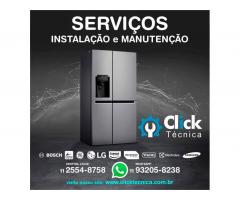 Instalação e manutenção para refrigeradores