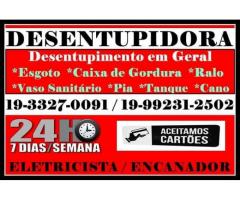 Desentupidora 19-992312502 no Jardim Guanabara em Campinas