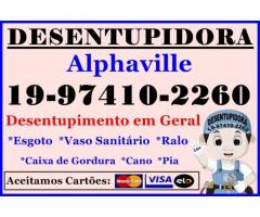 Desentupidora no Alphaville em Campinas 19-974102260 Desentupimento de Ralo