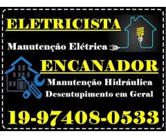 19-974080533 Desentupidora, Eletricista, Encanador no Jardim Pacaembu em Campinas