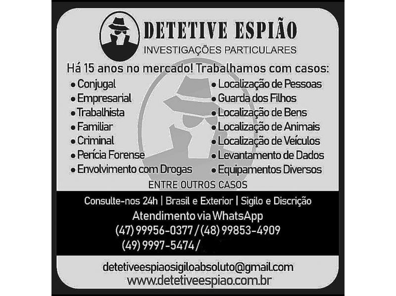 Empresas Furtos e  desvios (49)99977-5474 Detetive Espião Particular  Videira  /SC