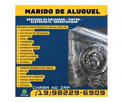 Marido de Aluguel centro Monte Mor Encanador, desentupidor 19 98229-6909