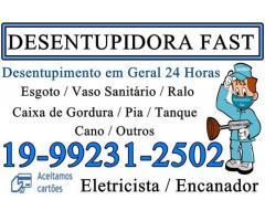 Desentupidora no Jardim Guarani em Campinas 19-992312502 Desentupidor de Ralo em Campinas