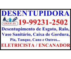 Desentupidora em Campinas 19-992312502 Desentupidora Parque São Martinho em Campinas