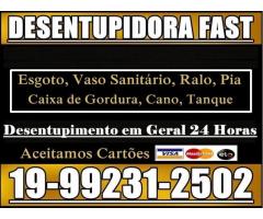 Desentupidora em Campinas 19-992312502 Desentupidora Ponte Preta em Campinas