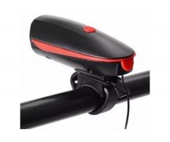 Farol de Bike  com Buzina  Recarregavel USB