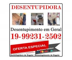 Desentupidora Vila Ipê em Campinas 19-992312502 Desentupidor em Campinas