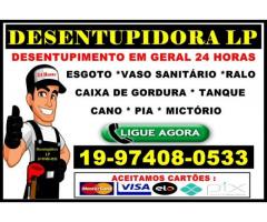 Desentupidora no Jardim Guarani em Campinas 19-97408-0533