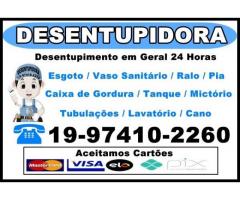 Desentupidora em Campinas 19-974102260 Desentupidora Campinas 24 Horas