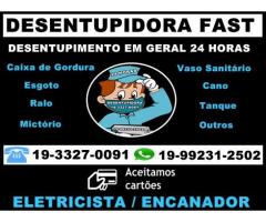 19-99231-2502 Desentupidora no Parque Santa Barbara em Campinas