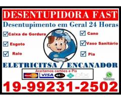 Desentupidora Vila Padre Anchieta em Campinas (19) 99231-2502 Desentupidora em Campinas 24 Horas