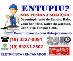 (19) 99231-2502 Desentupidora de Esgoto no Vila Proost de Souza em Campinas.