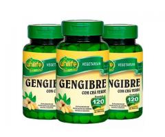 Gengibre Com Chá Verde 360 Cápsulas 400 Mg Kit C/ 3 Potes