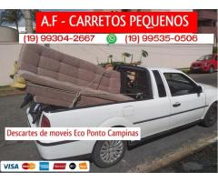 Descarte de Moveis para Eco Ponto / Carreto Pequeno em Campinas