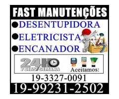 Desentupidora, Eletricista, Encanador em Ponte Preta em Campinas 19-99231-2502