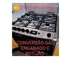 CONVERSÃO DE FOGÃO BELFORD ROXO RJ 974103484 GÁS ENCANADO E BOTIJÃO GLP