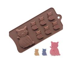 Forma Molde Silicone Gatinho Para Chocolate