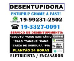 19-99231-2502 Desentupidora no Vila São Bento em Campinas - Desentupidora em Campinas Fast.