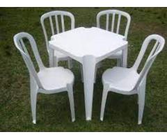 Promoção - Locação de mesas com 4 cadeiras R$ 12,90